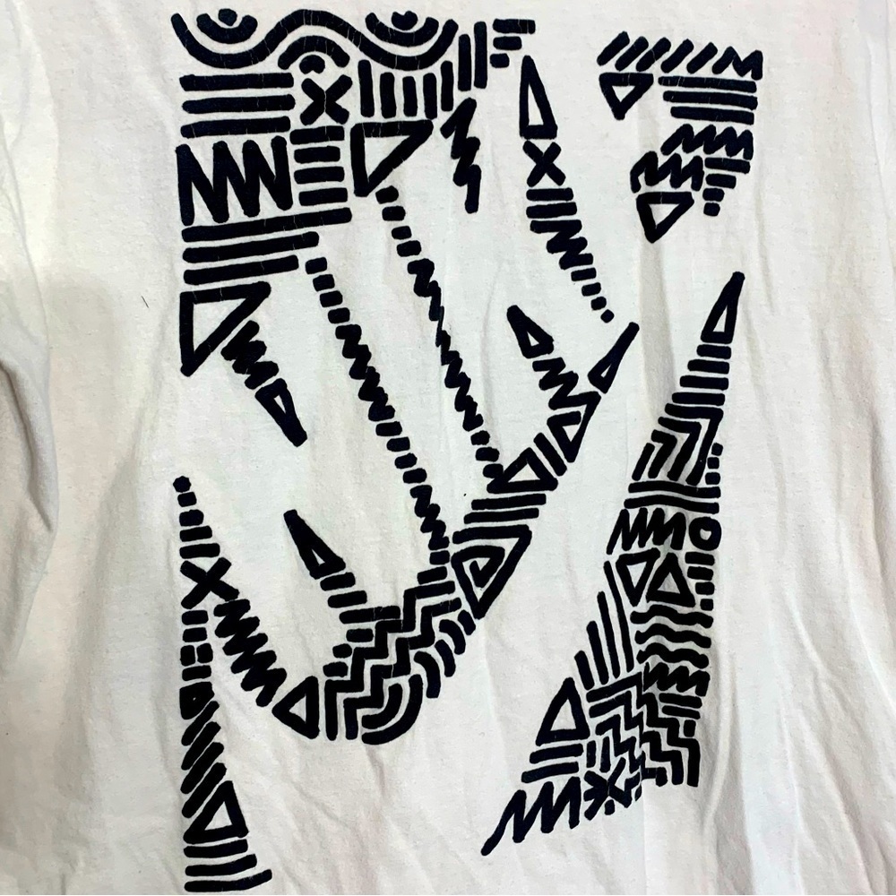 The Nike tee size large graphic doodle vintage black and white